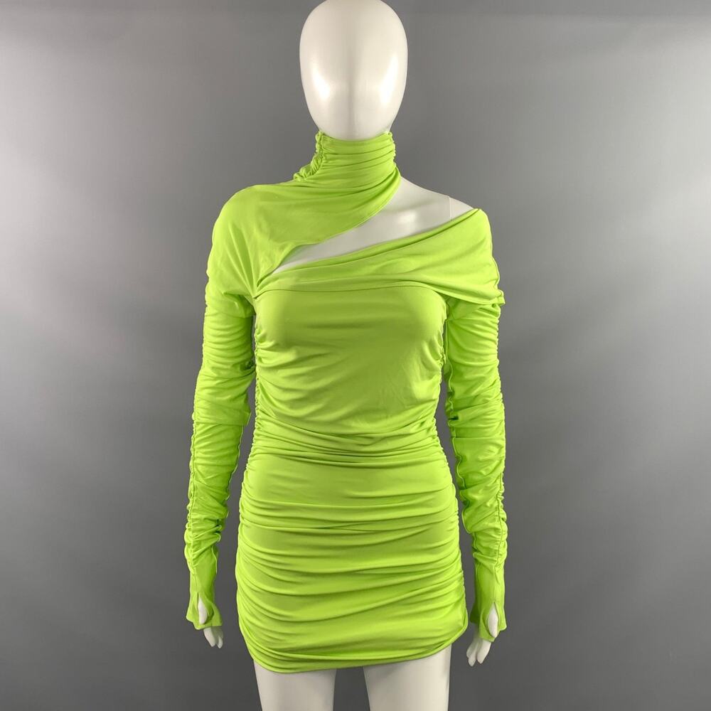 MUGLER Size S Green Viscose Knee Length Dress
